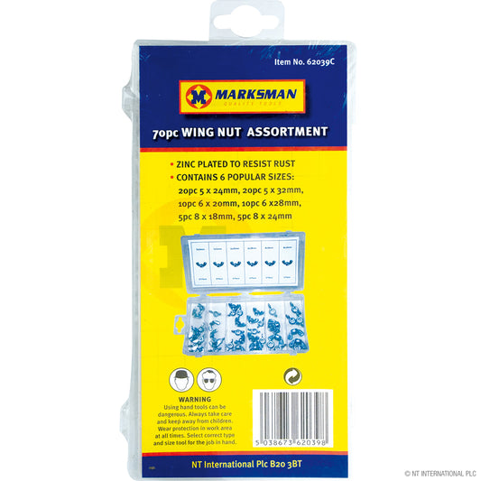 Premium 70-Piece Wing Nut Assortment Kit for Easy and Secure Fastening