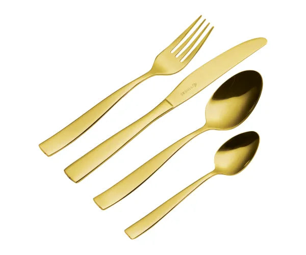 Service de couverts 16 pièces Viners Everyday Purity Gold 18/0.