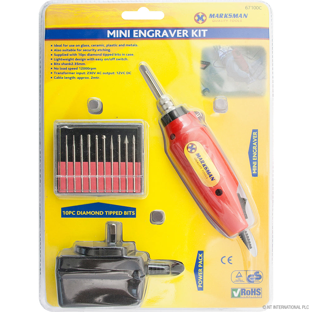 Electric Mini Engraver Kit - 12v, 230v Versatile Engraving Tools