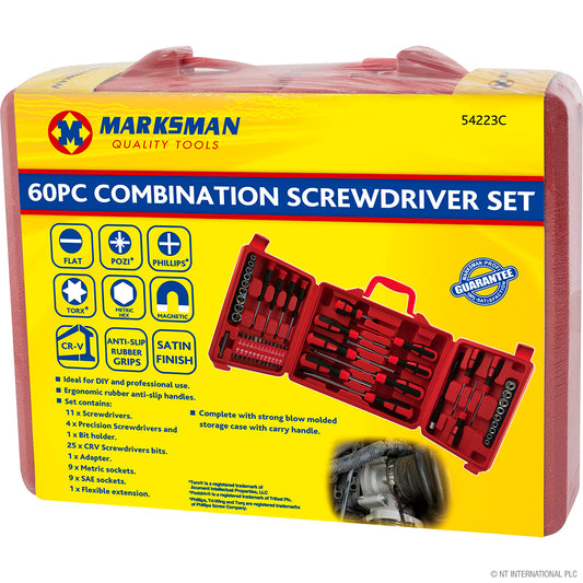 60pc Combination Screwdriver Set - High-Quality Tools for Precision Work