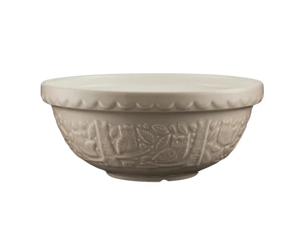 In The Forest S18 Owl Stone Mixing Bowl 26cm - Handcrafted Kitchenware.