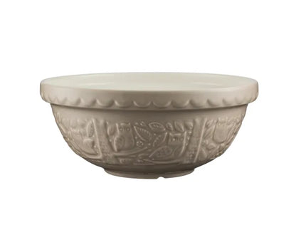 In The Forest S18 Owl Stone Mixing Bowl 26cm - Handcrafted Kitchenware.