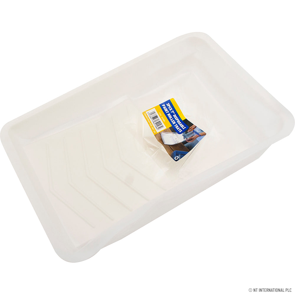 Plateaux à rouleaux à peinture jetables pratiques de 7 po (3 pièces) - Solution de peinture sans dégâts
