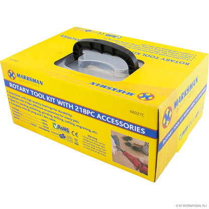 Trousse d'outils rotatifs - Découvrez 218 accessoires pour précision et puissance !