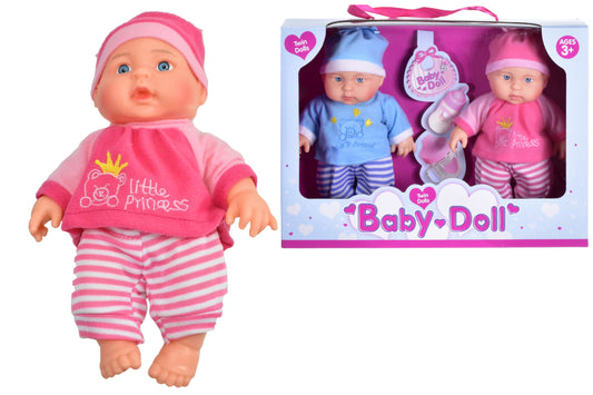 Adorable 9" Vinyl Twin Dolls: Lifelike Baby Dolls for Playtime Fun