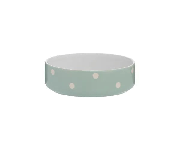 Adorable Gamelle Pois Sauge 13cm pour Votre Compagnon à Quatre Pattes.