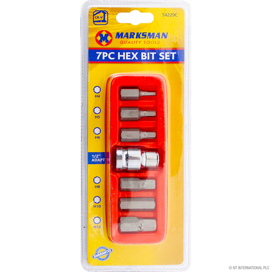 7pc Hex Bit Set with Durable Blowcase - Essential Tools for Precision Work