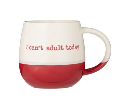 Mug "I Can't Adult Today" 34cl – Tasse en céramique originale pour un matin rempli de bonne humeur