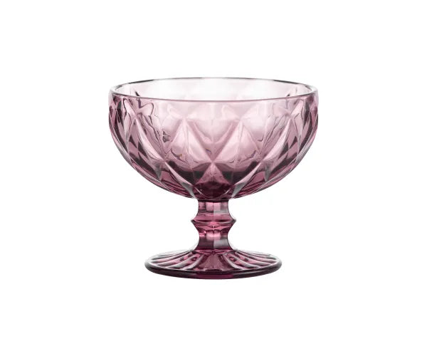 Coupe à glace améthyste sur pied en pierres précieuses exquises - Découvrez la meilleure expérience dessert.
