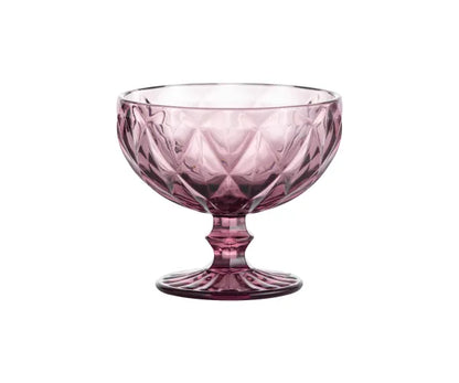 Coupe à glace améthyste sur pied en pierres précieuses exquises - Découvrez la meilleure expérience dessert.