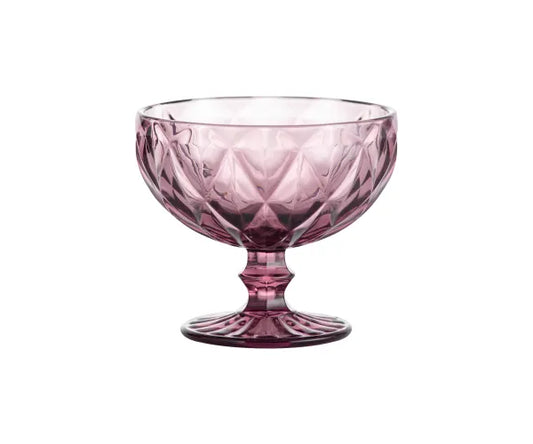 Coupe à glace améthyste sur pied en pierres précieuses exquises - Découvrez la meilleure expérience dessert.