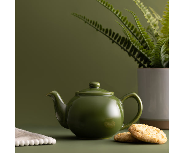 Olive Green 2-Cup Teapot | Handcrafted Ceramic Tea Pot for Elegant Brewing