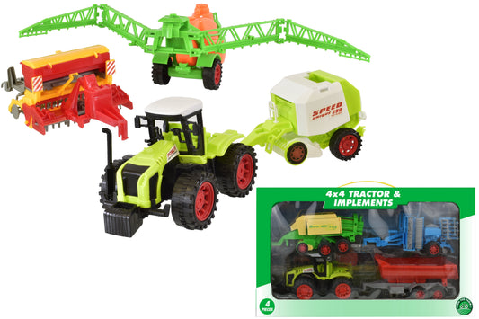 Explore Endless Adventures with 4x4 Tractor & Implements Playsets