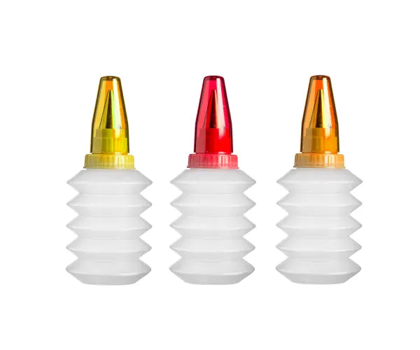 Lot pratique de 3 flacons souples pour la cuisine et la maison.