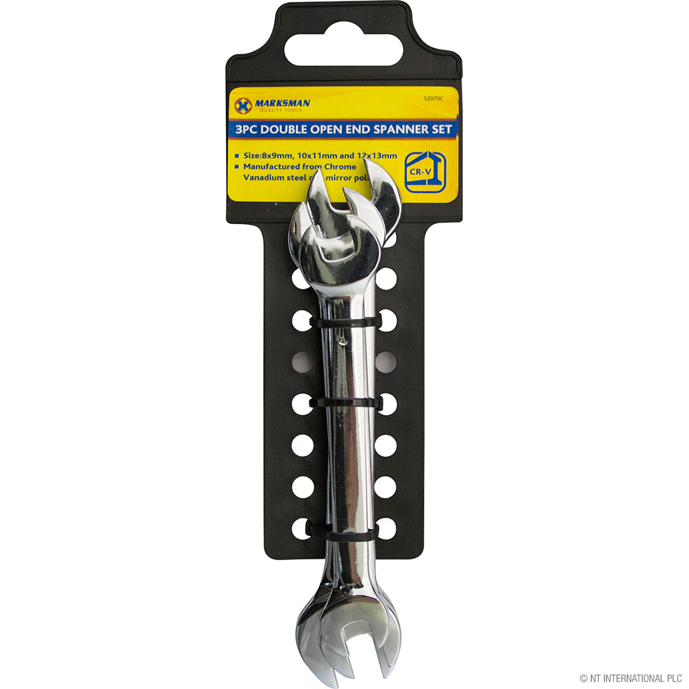 Jeu de 3 clés de haute qualité (8x9, 10x11, 12x13mm) pour les travaux de précision - Outils essentiels pour les projets de bricolage et professionnels
