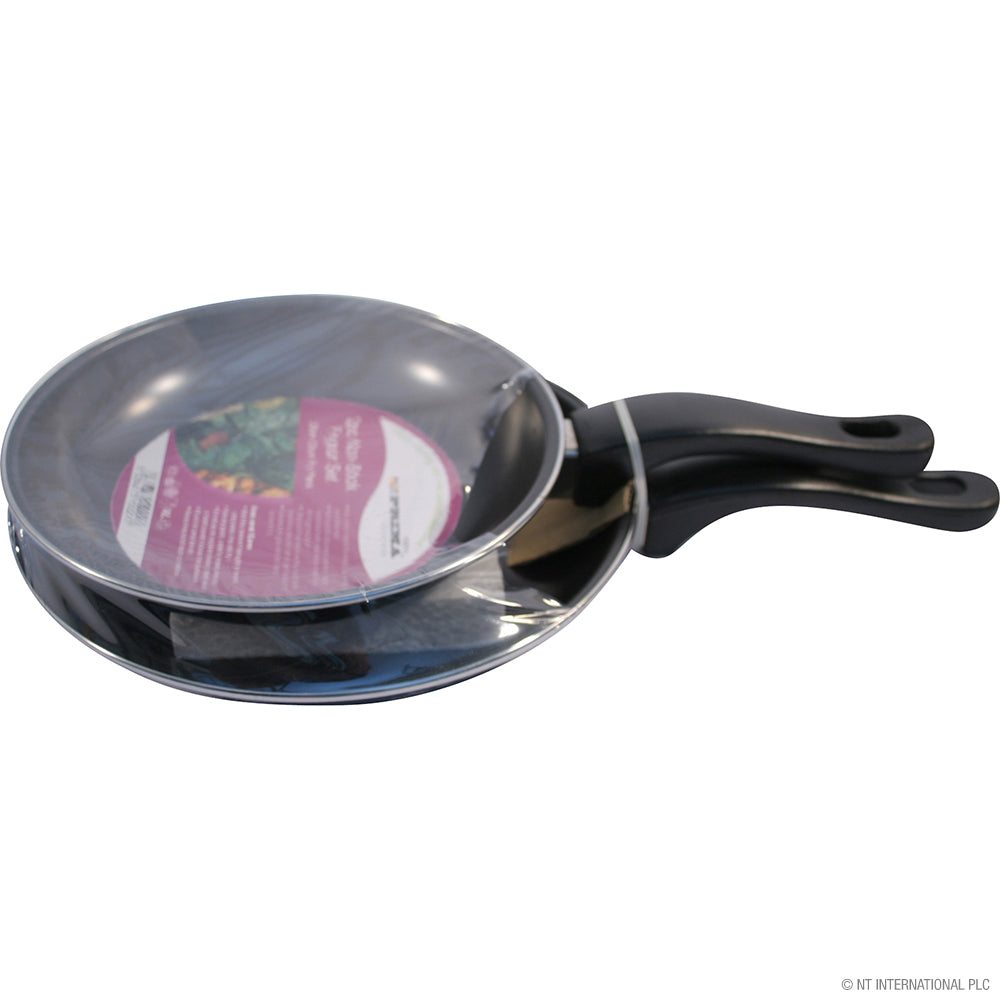 2pc Non-Stick Fry Pan Set - Perfect for 8" and 9" Frying!