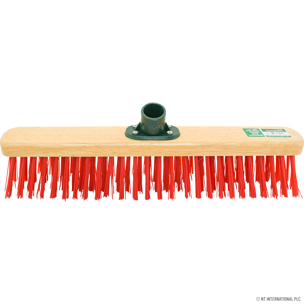 Tête de balai brosse synthétique rouge rigide de 45 cm - Solution de nettoyage polyvalente pour la maison et les entreprises.