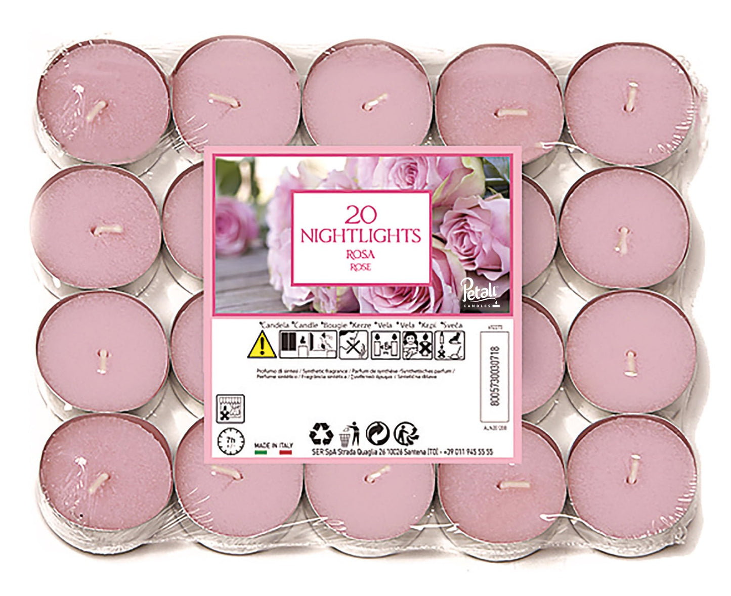 Illuminez votre espace avec les Veilleuses Petali Rose - Lot de 20