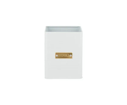 Organisez votre cuisine avec le pot à ustensiles carré blanc Otto - Achetez l'accessoire de cuisine parfait.
