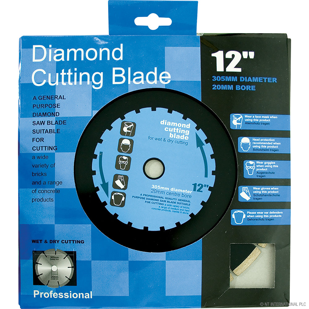 Lames de coupe diamantées premium 305mm (12") - Noires pour une coupe de précision