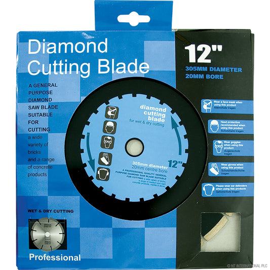 Premium 12"/305mm Diamond Cutting Blades - Black for Precision Cutting