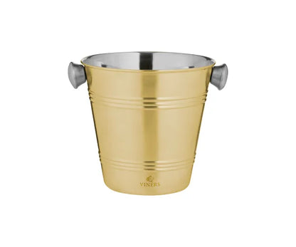 Améliorez votre bar avec un élégant seau à glace simple paroi doré de 1 L.