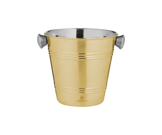 Upgrade Your Bar Setup with a Stylish 1L Gold Single Wall Ice Bucket.