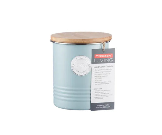 LIVING COFFEE CANISTER BLUE 1 LITRE
