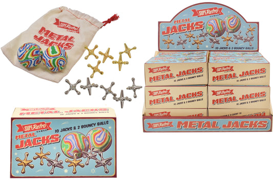 Classic Metal Jacks Game Set  Nostalgic Childhood Toy