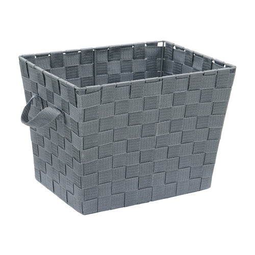 Organisez avec style grâce au panier de rangement rectangulaire en nylon Vichy.