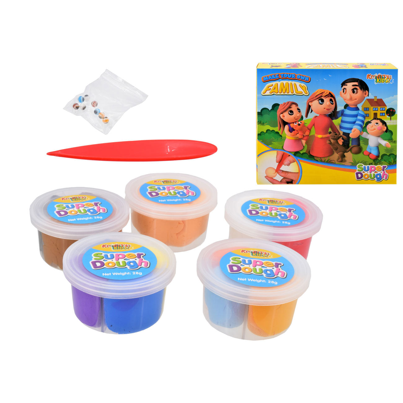 Coffret de Pâte à Modeler Super Dough pour toute la famille : Amusant et Créatif pour les enfants | Boîte couleur incluse
