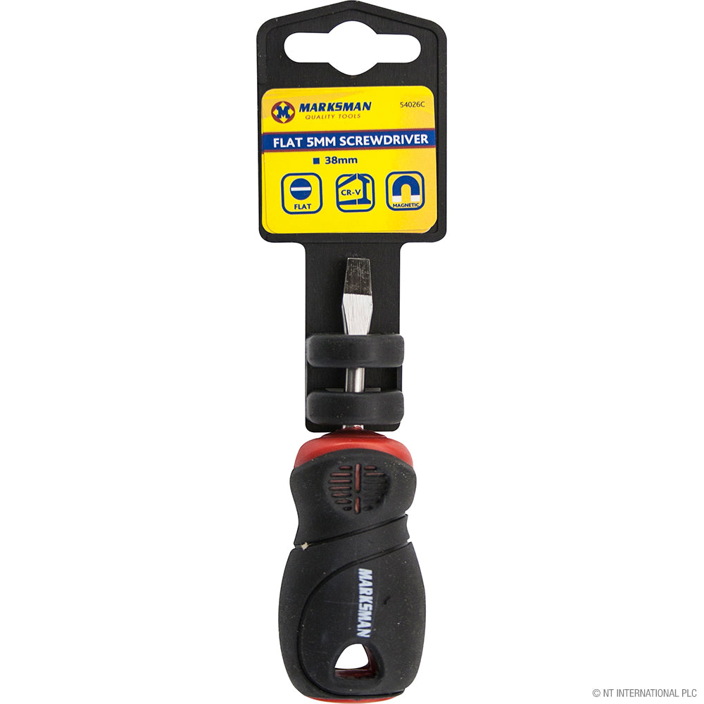 Tournevis plat 5 mm pour chaque tâche - Outil monobloc pour le bricolage et l'usage professionnel