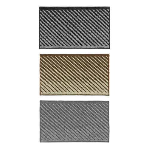 Tapis Lavable d'Intérieur Élégant : Rayures Assorties 50x80cm.