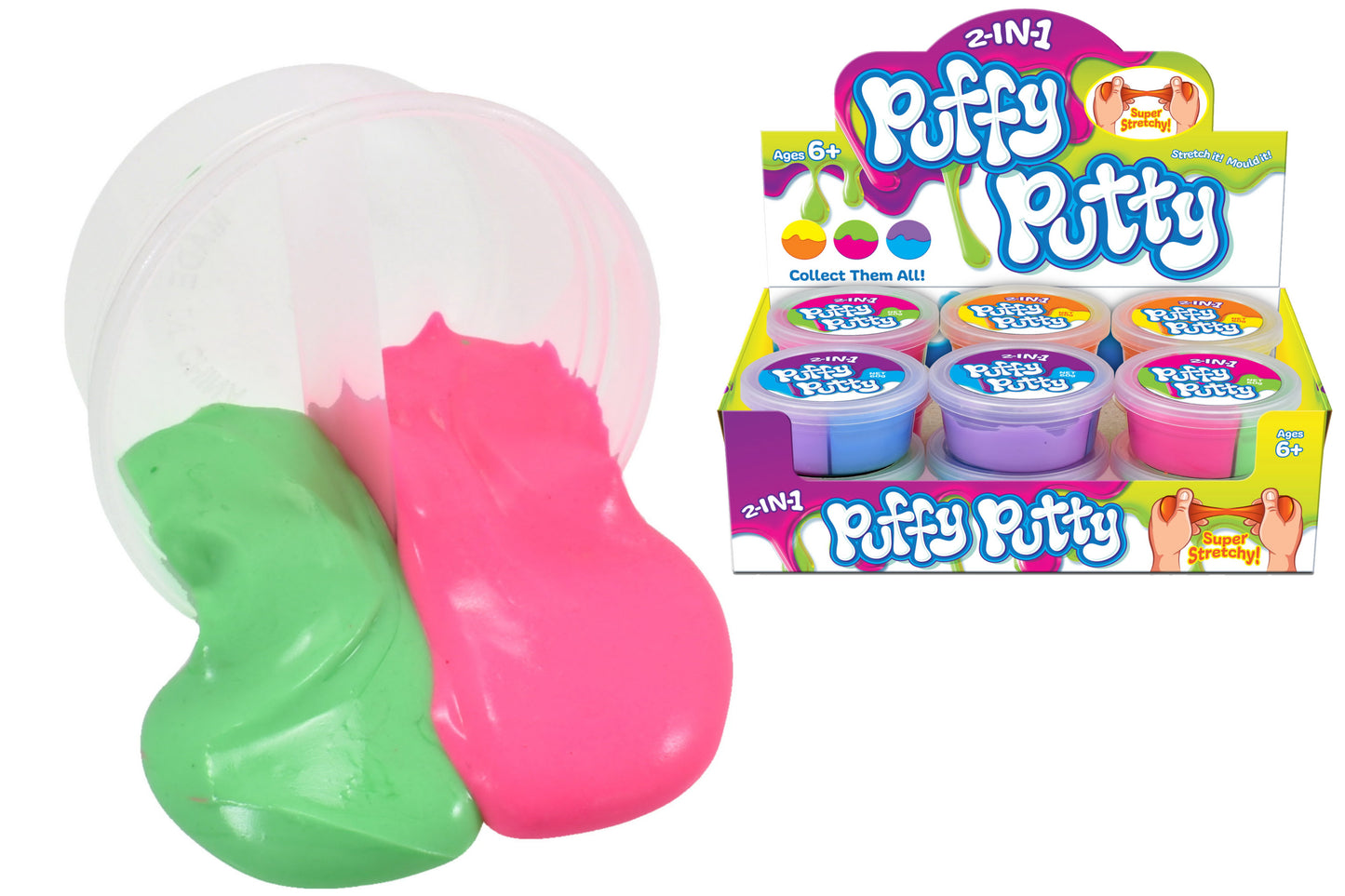Get Creative with 60g 2-in-1 Puffy Putty - Assorted Colors