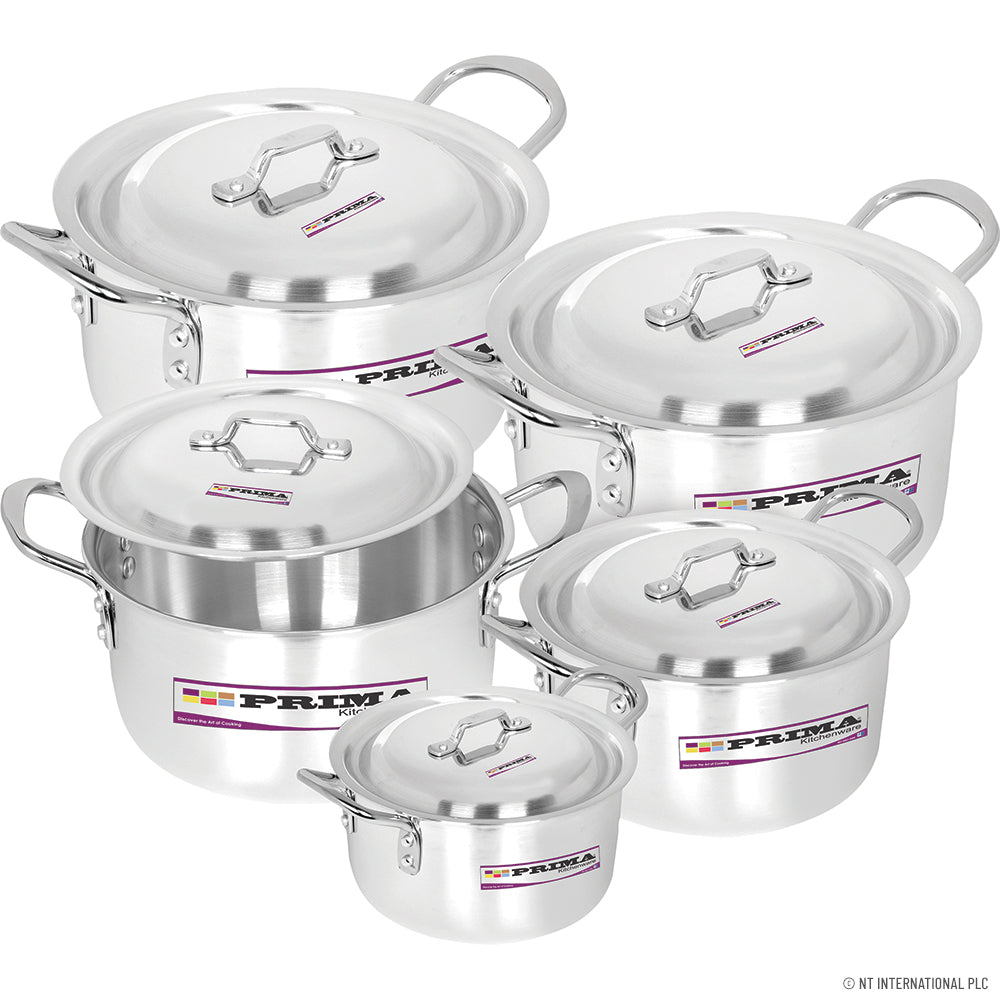 Ensemble de 10 casseroles de qualité supérieure avec couvercles (20-28 cm) pour une excellence culinaire