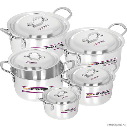 Ensemble de 10 casseroles de qualité supérieure avec couvercles (20-28 cm) pour une excellence culinaire