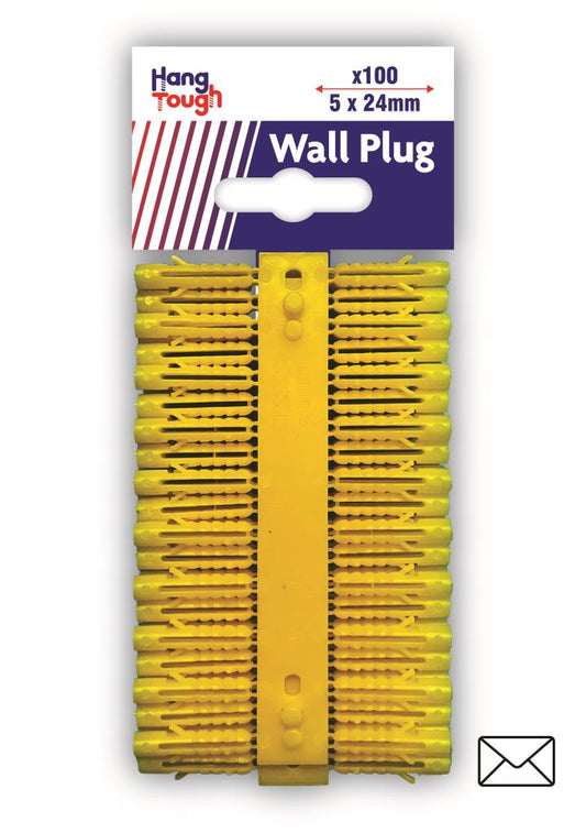 Yellow 5mm x 24mm Wall Plugs