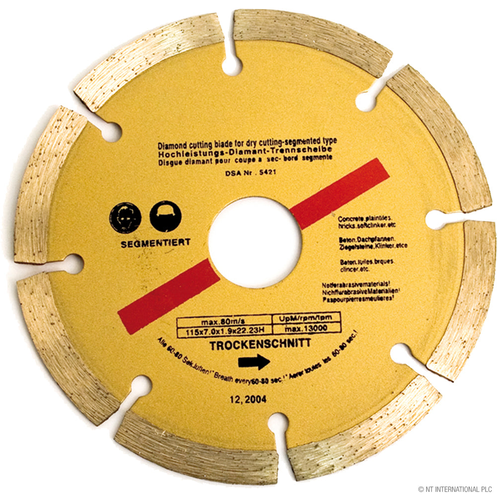 Lame de coupe diamantée 4,5 po/11 cm pour une performance supérieure