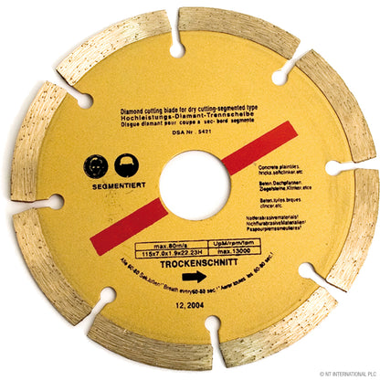 Lame de coupe diamantée 4,5 po/11 cm pour une performance supérieure