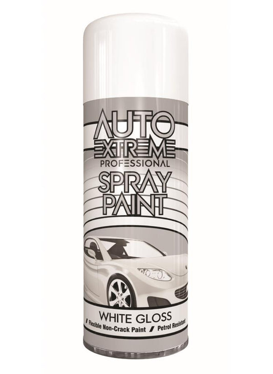 Premium AX White Gloss Spray Paint 400ml - Quick-Drying, Professional Finish for DIY Projects