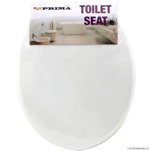 Abattant de toilette blanc en plastique premium | Durable et facile à installer.