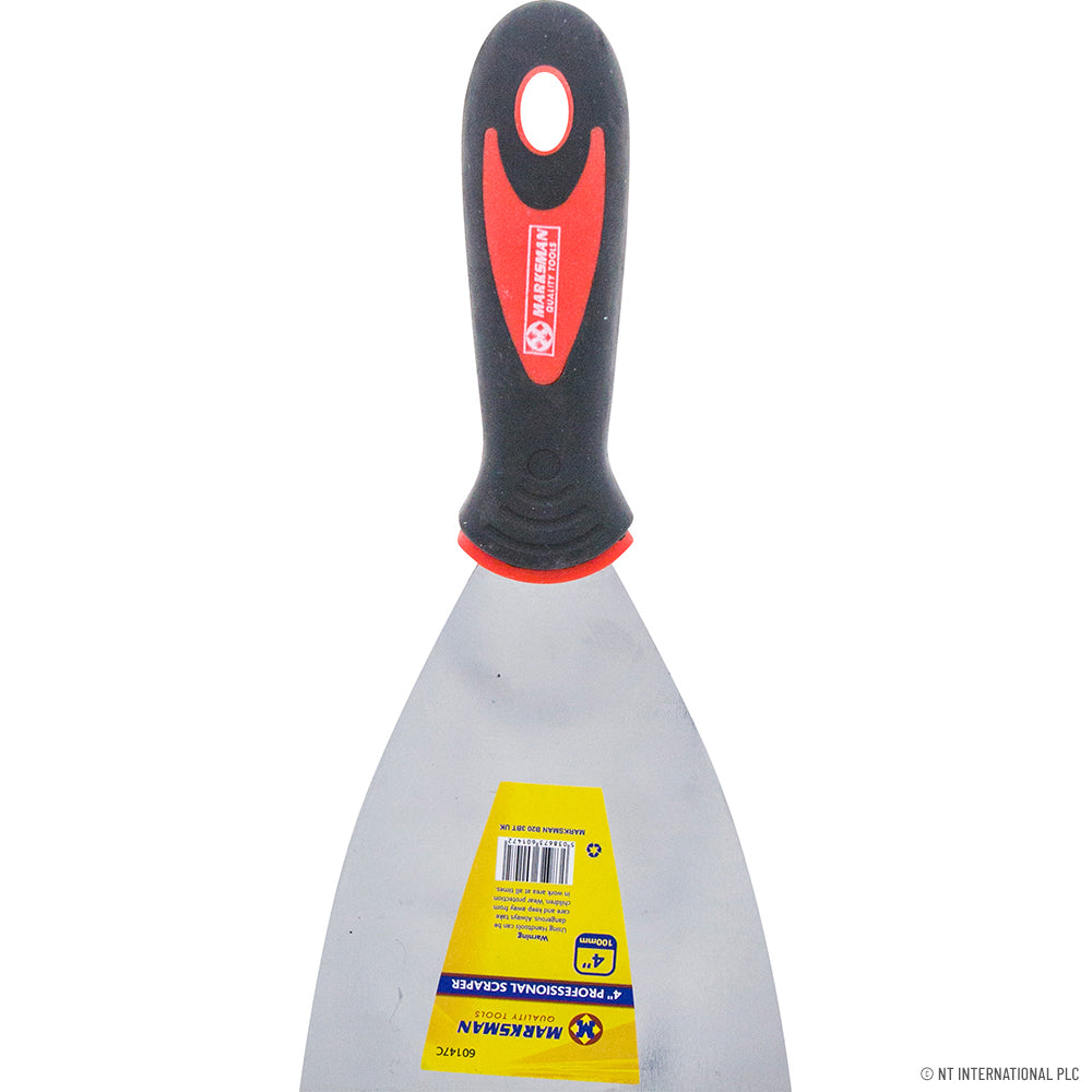 Spatule Professionnelle Premium 4 Pouces Rouge/Noir Frappant - Idéale pour les Travaux de Précision