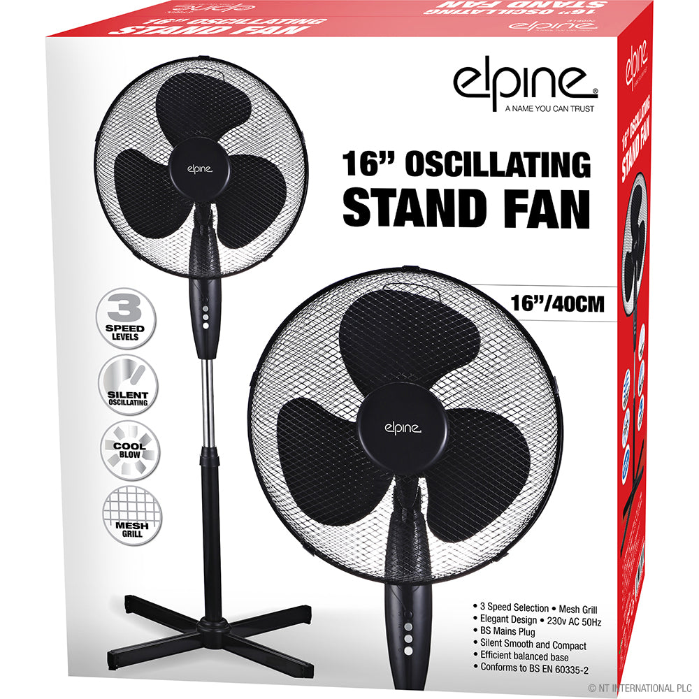 Améliorez Votre Espace avec le Ventilateur sur Pied de 116 cm à Pieds Croisés - Noir | Une Solution de Refroidissement Élégante et Puissante à Portée de Main.