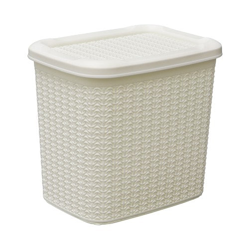 Organisez avec style grâce à la boîte de rangement Loop 10 L – Blanc ivoire.