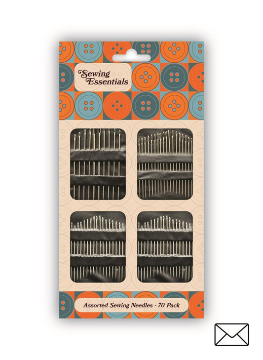 Lot de 70 aiguilles à coudre assorties de qualité supérieure | Kit d'aiguilles à coudre à la main de haute qualité pour projets de bricolage