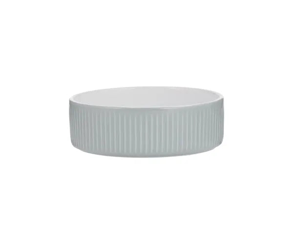 Gamelle moderne linéaire grise pour animaux de compagnie 13x4cm | Accessoires élégants pour animaux de compagnie.