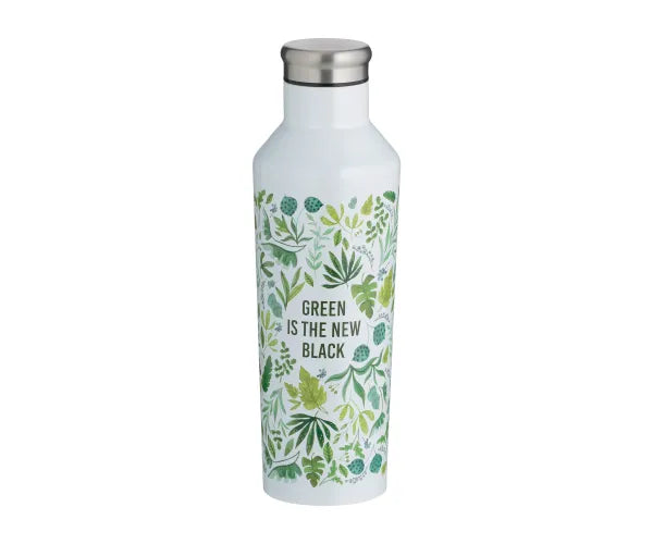 Pure Green New Black Double Wall Bottle 500ml - Eco-Friendly Hydration Solution