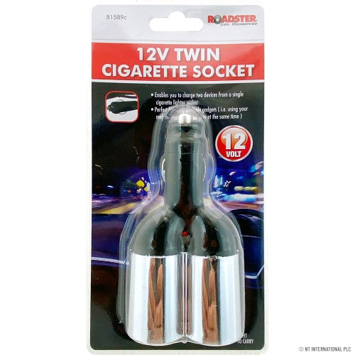 Convenient 12V Twin Cigarette Socket for Your Vehicle.
