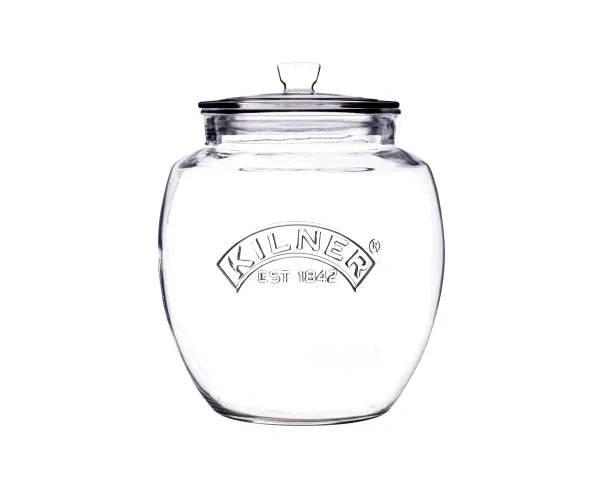 Bocal de rangement universel pratique à couvercle poussoir 2 litres | Organisez votre garde-manger.