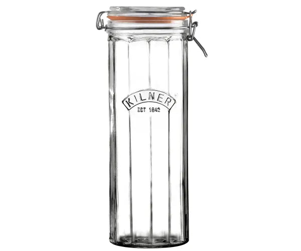 Bocal à clip facetté premium 2,2 litres : conservez et présentez avec élégance.